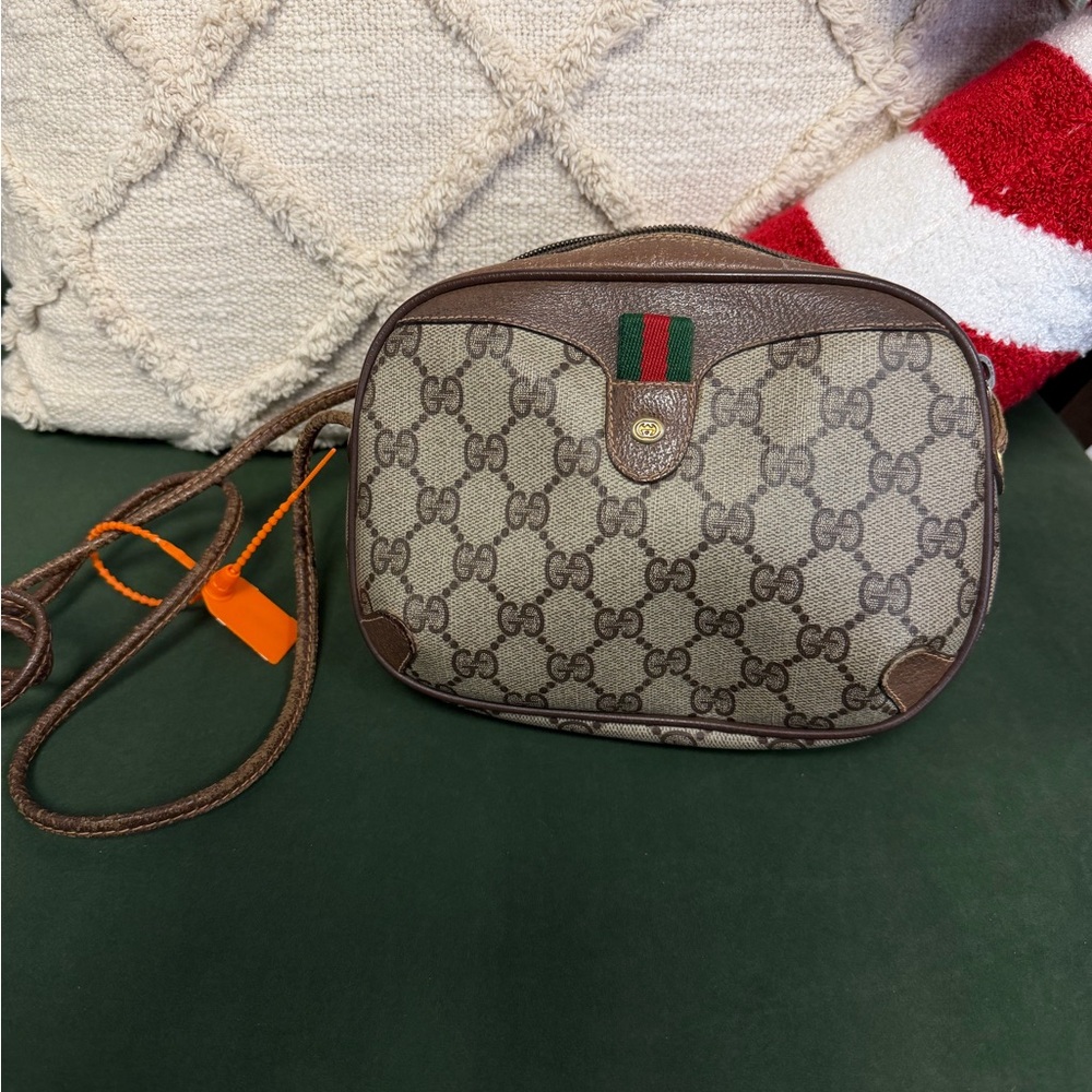Gucci Beige and Brown Crossbody Bag